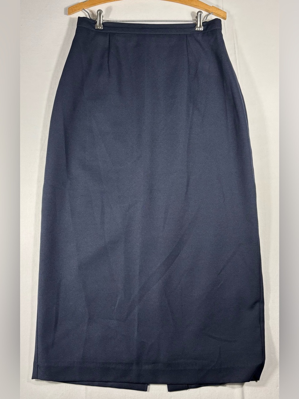 Women’s 12 Classic Navy Pencil Maxi Skirt Made in USA